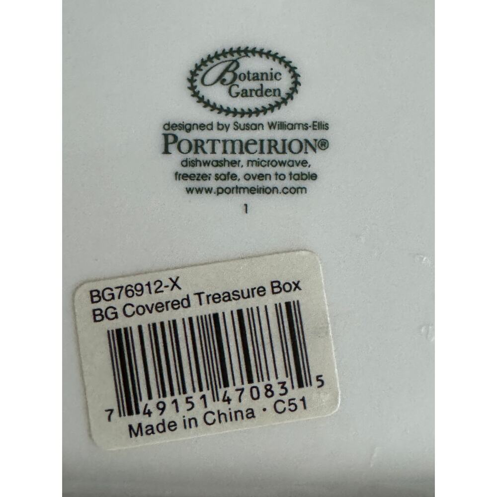 Portmeirion Susan Williams Porcelain Rectangular Lidded Trinket Box - Picture 10 of 10